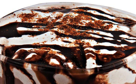 Close up photo of adult hot chocolate.