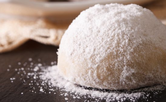 Close up photo of melt away cookie.