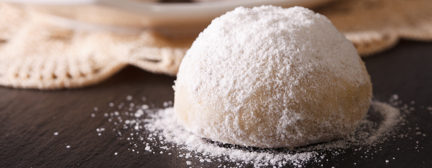 Close up photo of melt away cookie.