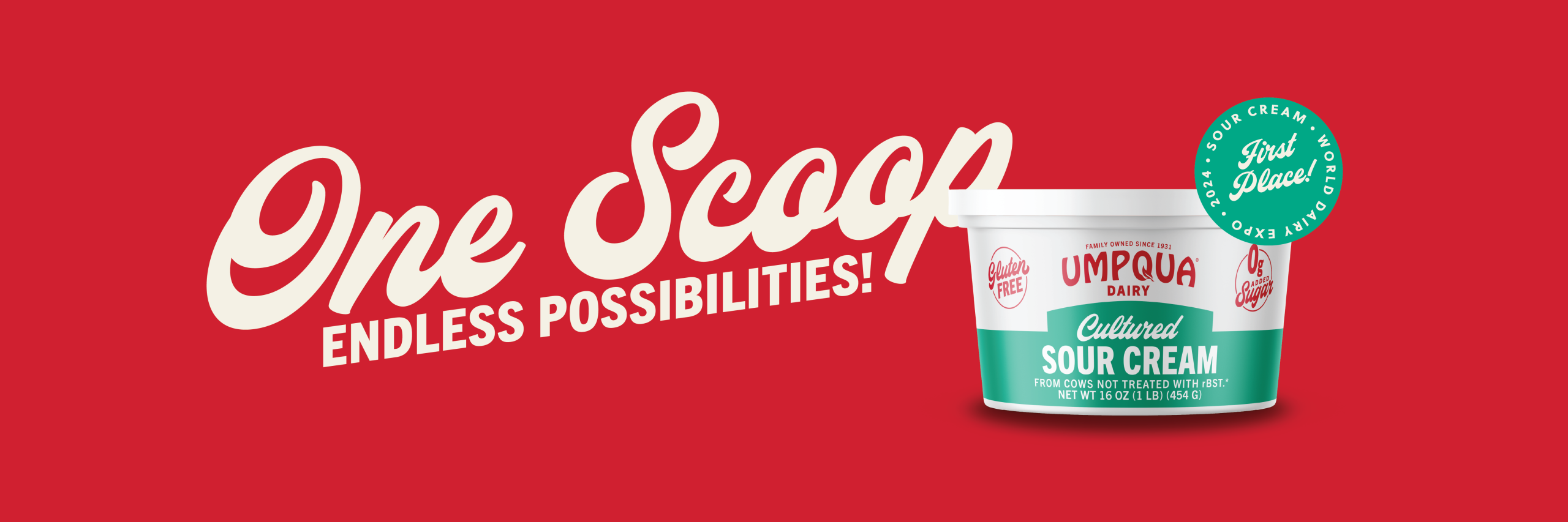 One Scoop, Endless Possibilities. Umpqua Sour Cream.