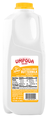 Umpqua Dairy Cultured Lowfat Buttermilk - Half Gallon Size