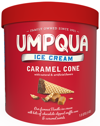 Umpqua Dairy Ice Cream - Caramel Cone - 1.5 quarts