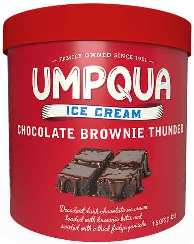 Umpqua Dairy Ice Cream - Chocolate Brownie Thunder - 1.5 quarts