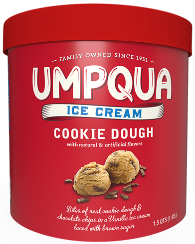 Umpqua Dairy Ice Cream - Cookie Dough - 1.5 quarts