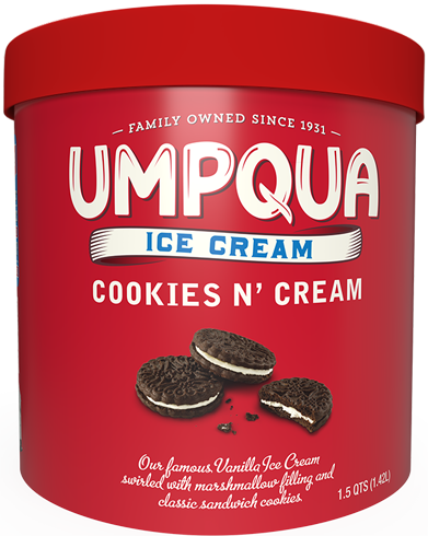 Umpqua Dairy Ice Cream - Cookies n Cream - 1.5 quarts