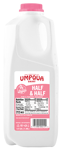 Umpqua Dairy Half and Half - Half Gallon Size