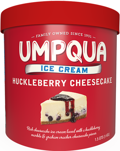 Umpqua Dairy Ice Cream - Huckleberry Cheesecake - 1.5 quarts