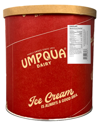 Umpqua Dairy Scoop Shop Ice Cream Chocolate - 3 gallon size