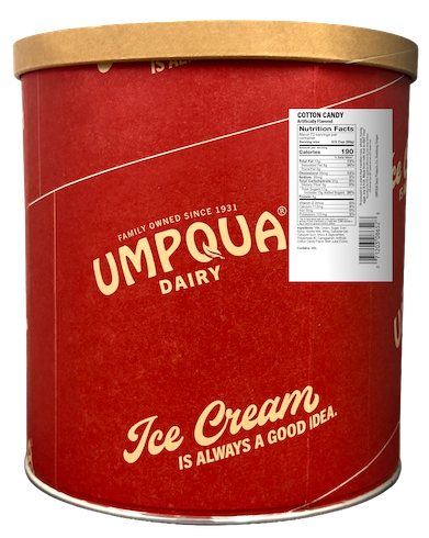 Umpqua Dairy Scoop Shop Ice Cream Cotton Candy - 3 gallon size