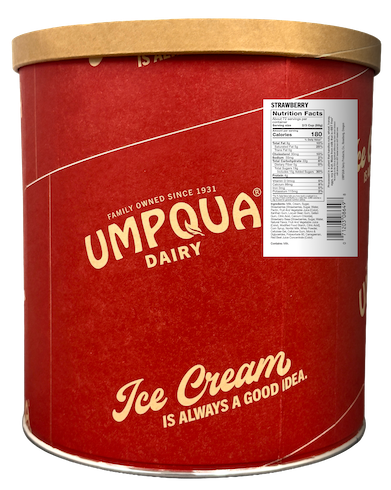 Umpqua Dairy Scoop Shop Ice Cream Strawberry - 3 gallon size