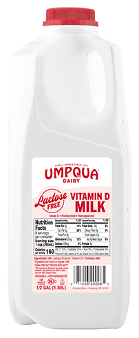 Umpqua Dairy Lactose Free Milk - Half Gallon Size