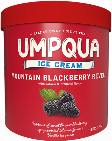 Umpqua Dairy Ice Cream - Mountain Blackberry Revel - 1.5 quarts
