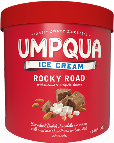 Umpqua Dairy Ice Cream - Rocky Road - 1.5 quarts