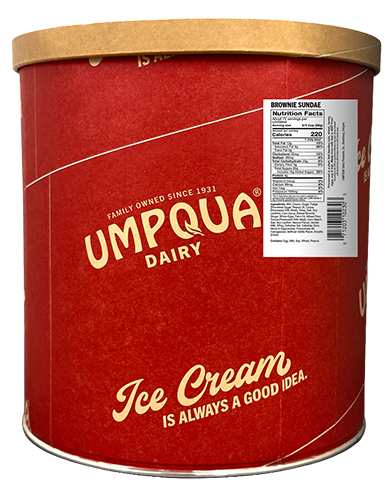 Umpqua Dairy Scoop Shop Ice Cream Brownie-Sundae - 3 gallon size