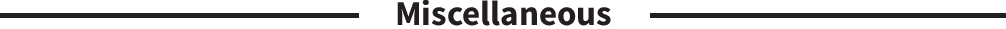 Miscellaneous